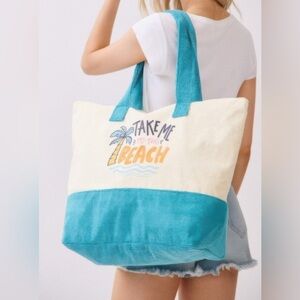 Take me to the beach terry tote
